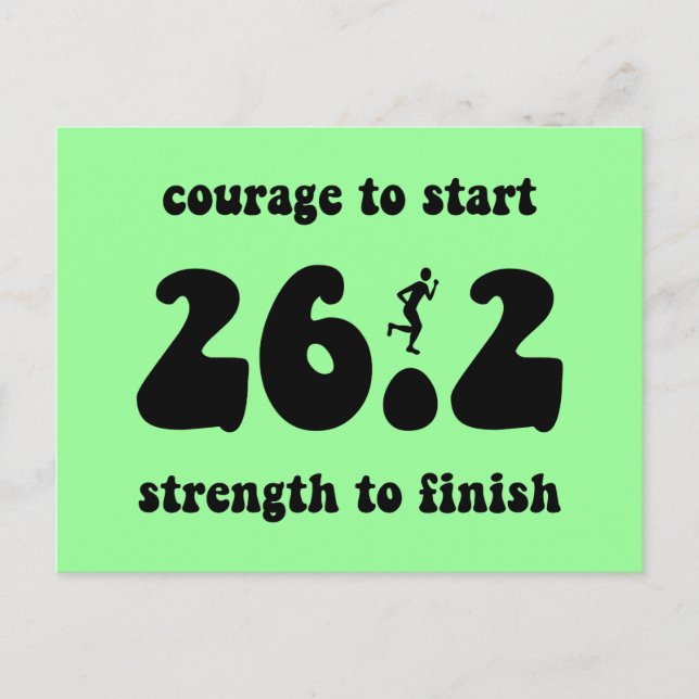 Inspirational marathon postcard (Front)