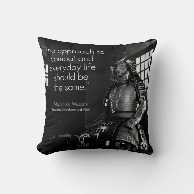 Inspirational Martial Arts Words - Combat and Life Cushion (Front)