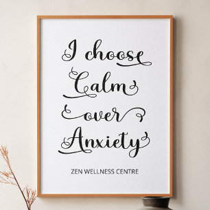 Inspirational Mental Health Calm Quote Typography Poster