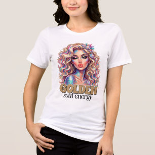 Inspirational Mermaid With Quote Tri-Blend Shirt
