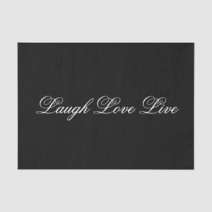 Inspirational Message Black Tissue Paper