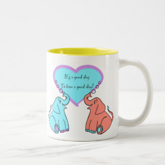 Inspirational Message Elephant Heart Mug