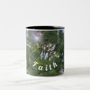 Inspirational message: "Faith" Two-Tone Coffee Mug