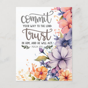 Inspirational Message from Psalms Postcard