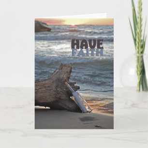 Inspirational Message in Bottle Card
