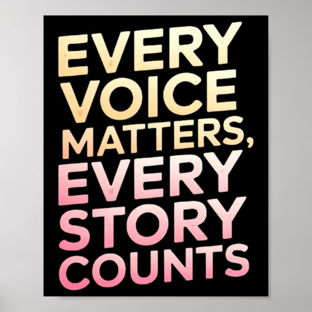Inspirational Message In Gradient Text Sticker  Poster (Front)