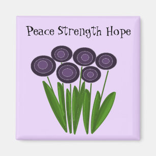 Inspirational Message - Peace Strength Hope Magnet