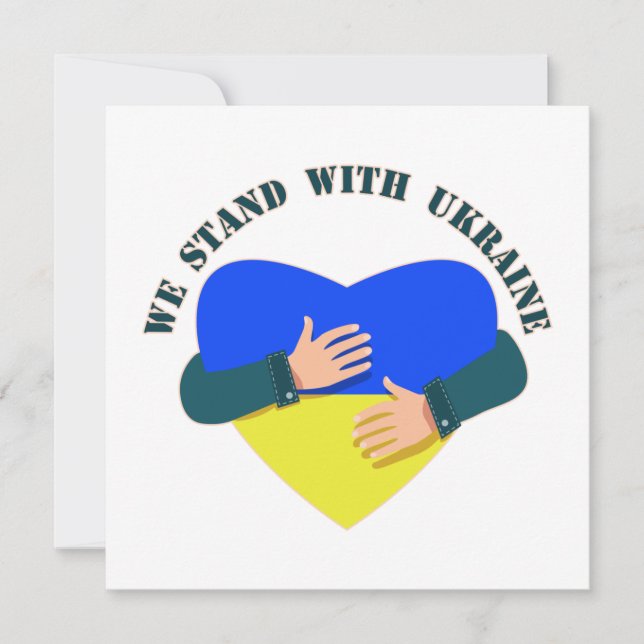 Inspirational message We stand with Ukraine  (Front)