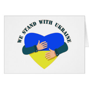 Inspirational message We stand with Ukraine 