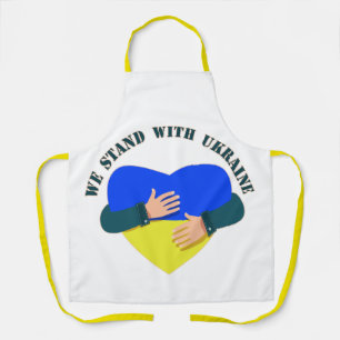 Inspirational message We stand with Ukraine  Apron