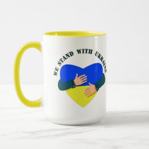 Inspirational message We stand with Ukraine Mug