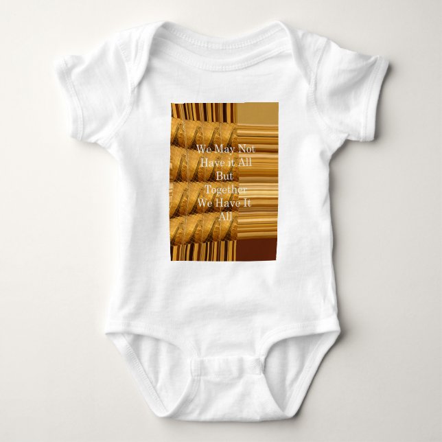 Inspirational Message with African Wildlife Design Baby Bodysuit (Front)