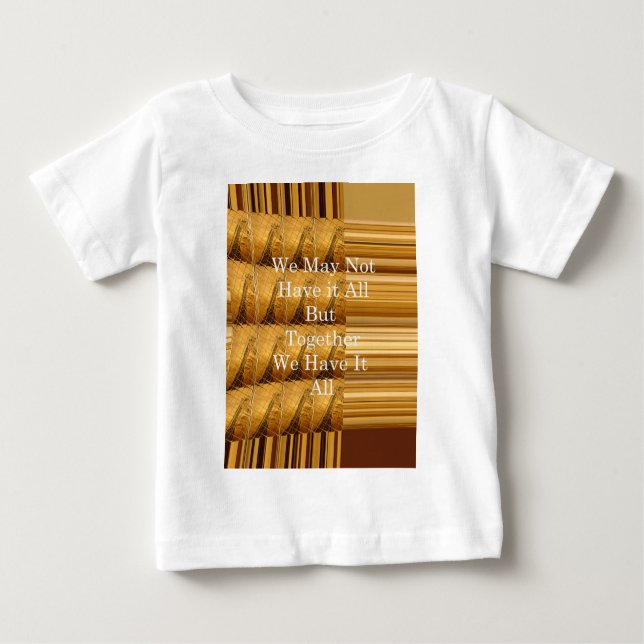Inspirational Message with African Wildlife Design Baby T-Shirt (Front)