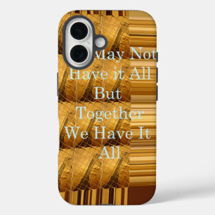 Inspirational Message with African Wildlife Design iPhone 16 Case