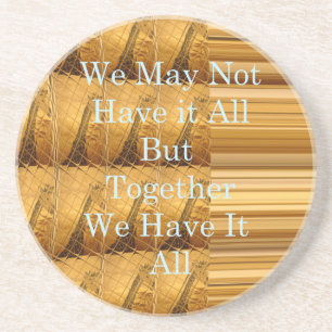 Inspirational Message with African Wildlife Design Coaster