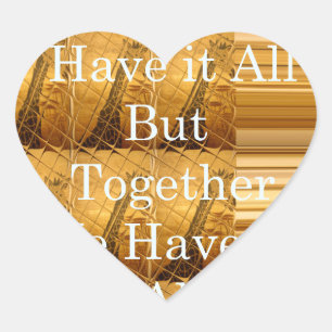 Inspirational Message with African Wildlife Design Heart Sticker