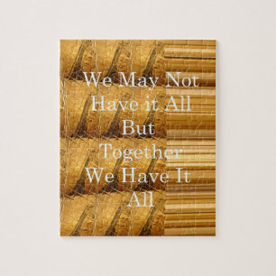 Inspirational Message with African Wildlife Design Jigsaw Puzzle
