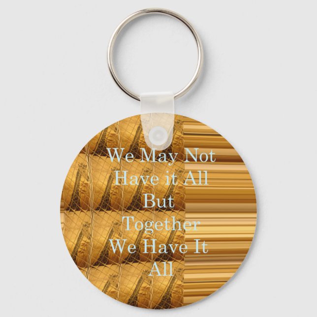 Inspirational Message with African Wildlife Design Key Ring (Front)
