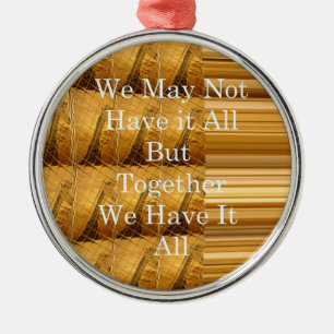 Inspirational Message with African Wildlife Design Metal Ornament