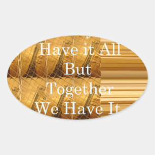 Inspirational Message with African Wildlife Design Oval Sticker