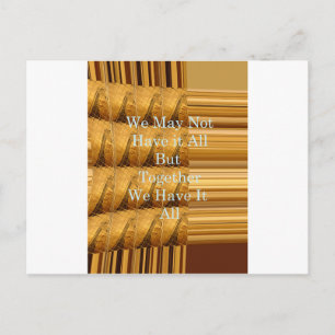 Inspirational Message with African Wildlife Design Postcard
