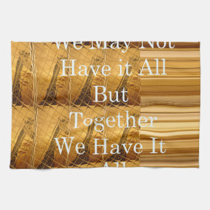 Inspirational Message with African Wildlife Design Tea Towel