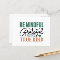 Inspirational mindful grateful positive kind word