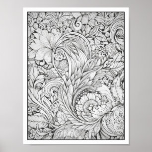 Inspirational/Mindfulness Adult Colouring Poster