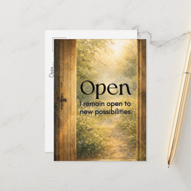 Inspirational Mindset Art Postcard (Front/Back In Situ)