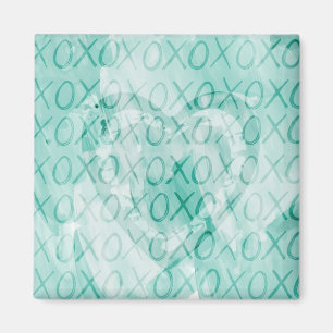 Inspirational Mint XOXO Love Magnet