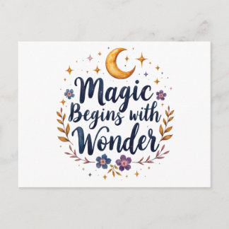 Inspirational Moon Stars Art Postcard