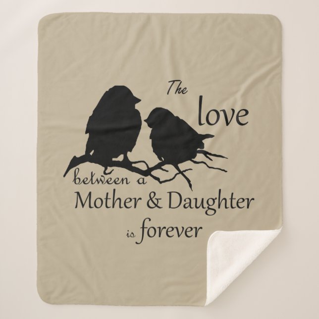 Inspirational Mother Daughter Love Quote Sherpa Blanket (Front)