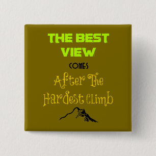 Inspirational Motivating Hiking Quote Typography 15 Cm Square Badge