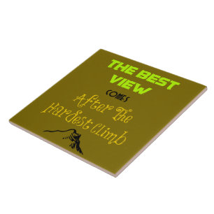 Inspirational Motivating Hiking Quote Typography Tile
