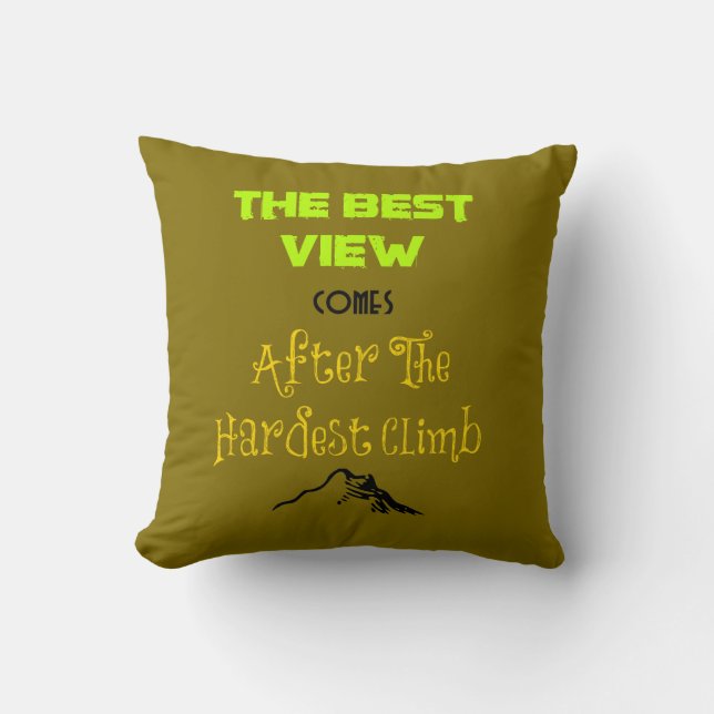 Inspirational Motivating Quote Typography Cushion (Front)