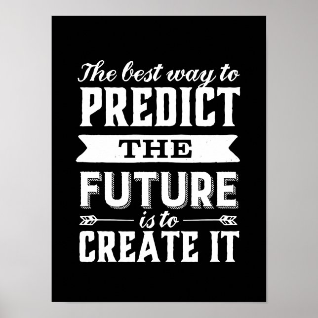 Inspirational Motivation Quote Create The Future Poster (Front)