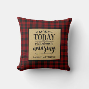Inspirational Motivation Quote Lumberjack Buffalo Cushion