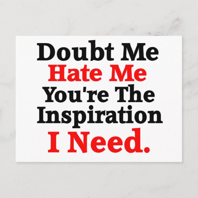 Inspirational / Motivation quote Postcard (Front)