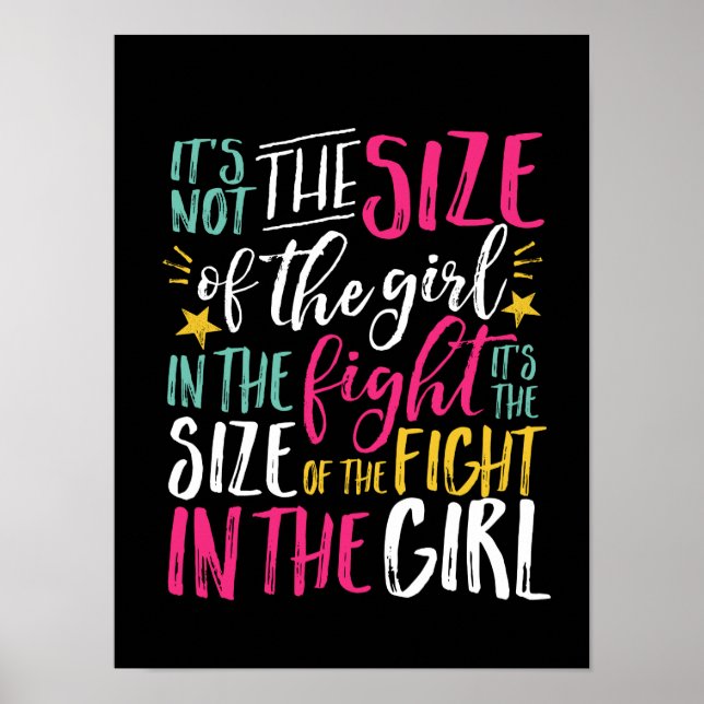Inspirational Motivation Quote Strong Woman Girl Poster (Front)