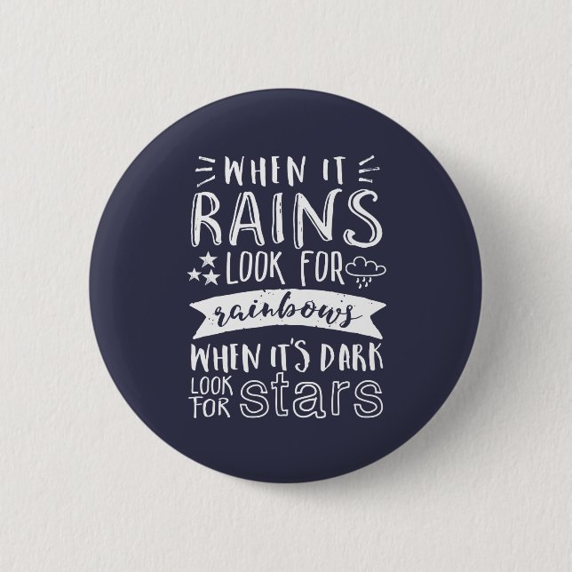 Inspirational Motivation Quote Think Positive 6 Cm Round Badge (Front)