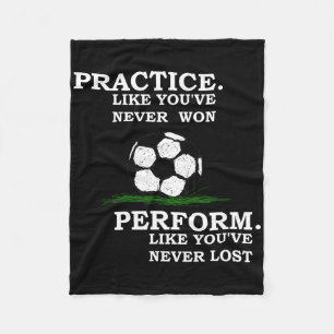Inspirational Motivation Soccer Quote Training Fleece Blanket