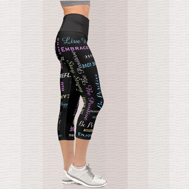 Inspirational Motivational CHOOSE COLOR Capri Leggings (Creator Uploaded)