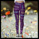 Inspirational Motivational CHOOSE YOUR COLOR Yoga Leggings<br><div class="desc">CHOOSE YOUR BACKGROUND COLOR Inspirational and motivational fashion/yoga leggings! Printed edge to edge, with sayings you can personalise in grey and pastel yellow, blue, green, and purple. Sayings include "Enjoy Life", "believe", "Relax", "Be Happy", "reflect", "Persevere", and more - and you can easily personalise them! Click "Customise" to change background...</div>