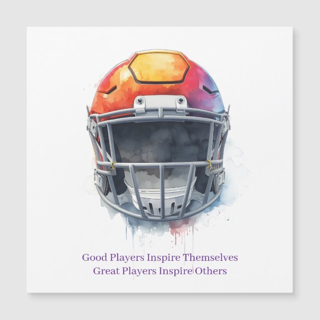 Inspirational Motivational Football Helmet  (Front)
