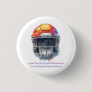 Inspirational Motivational Football Helmet 3 Cm Round Badge
