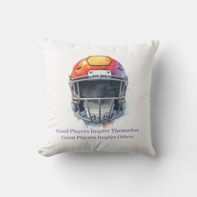 Inspirational Motivational Football Helmet  Cushion (Front)