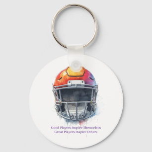 Inspirational Motivational Football Helmet  Key Ring