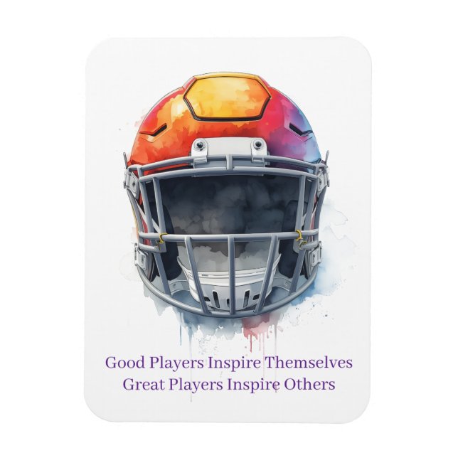 Inspirational Motivational Football Helmet  Magnet (Vertical)