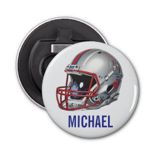 Inspirational Motivational Football Helmet Name Bottle Opener