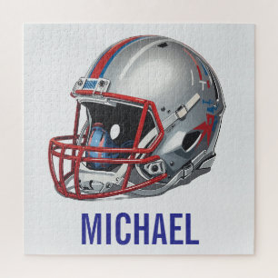Inspirational Motivational Football Helmet Name Jigsaw Puzzle